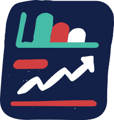 Information sheet with bar graph and line graph representing the study design and results